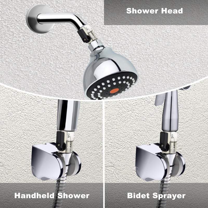 YOO.MEE Shut-Off Brass Ball Valve 1/2'' Standard Connections with Polished Chrome Finish - Image 4
